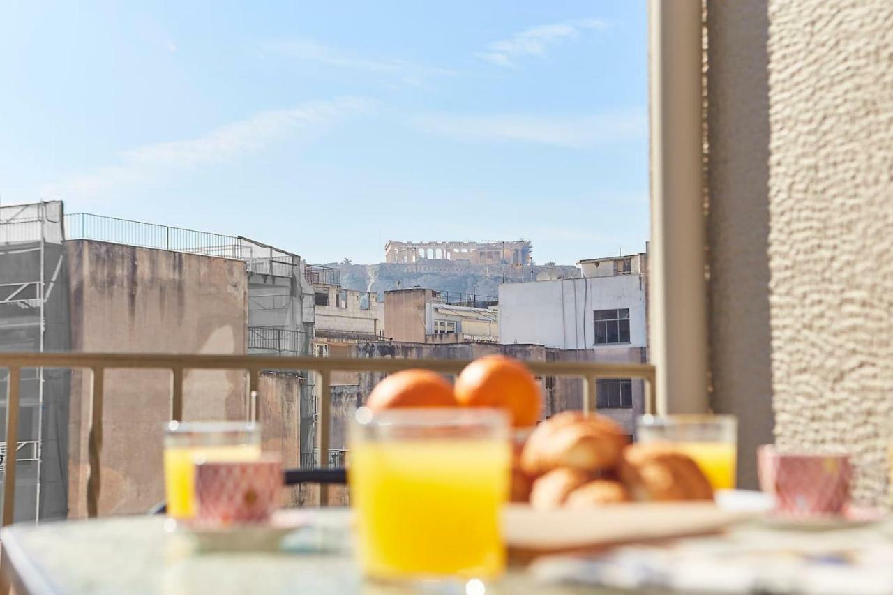 Spacious Suite W. Huge Balcony + Acropolis View Atény Exteriér fotografie